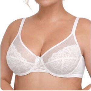 Lace Underwire Bra - White